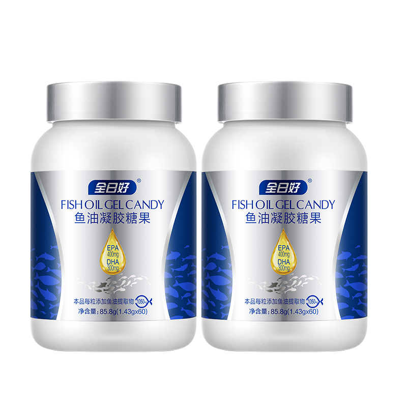 全日好 鱼油凝胶糖果(1.43克/粒*60)*2【双12】